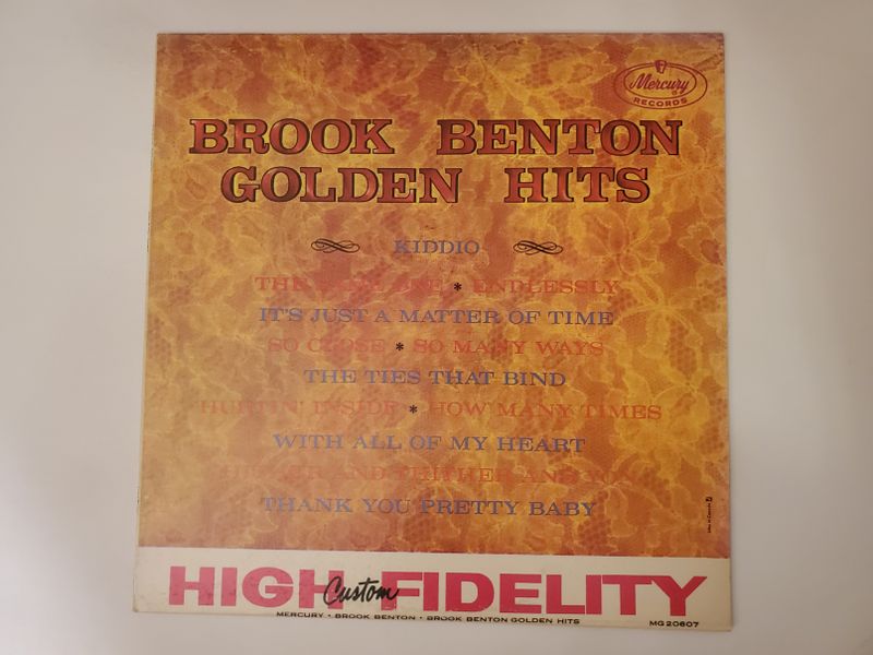 Brook Benton Golden Hits vinyl record